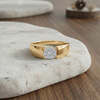 Luxuriant SI-GH Lab Grown Diamond Ring in 18K Vermeil Yellow Gold Plated Sterling Silver 0.25 Ct.