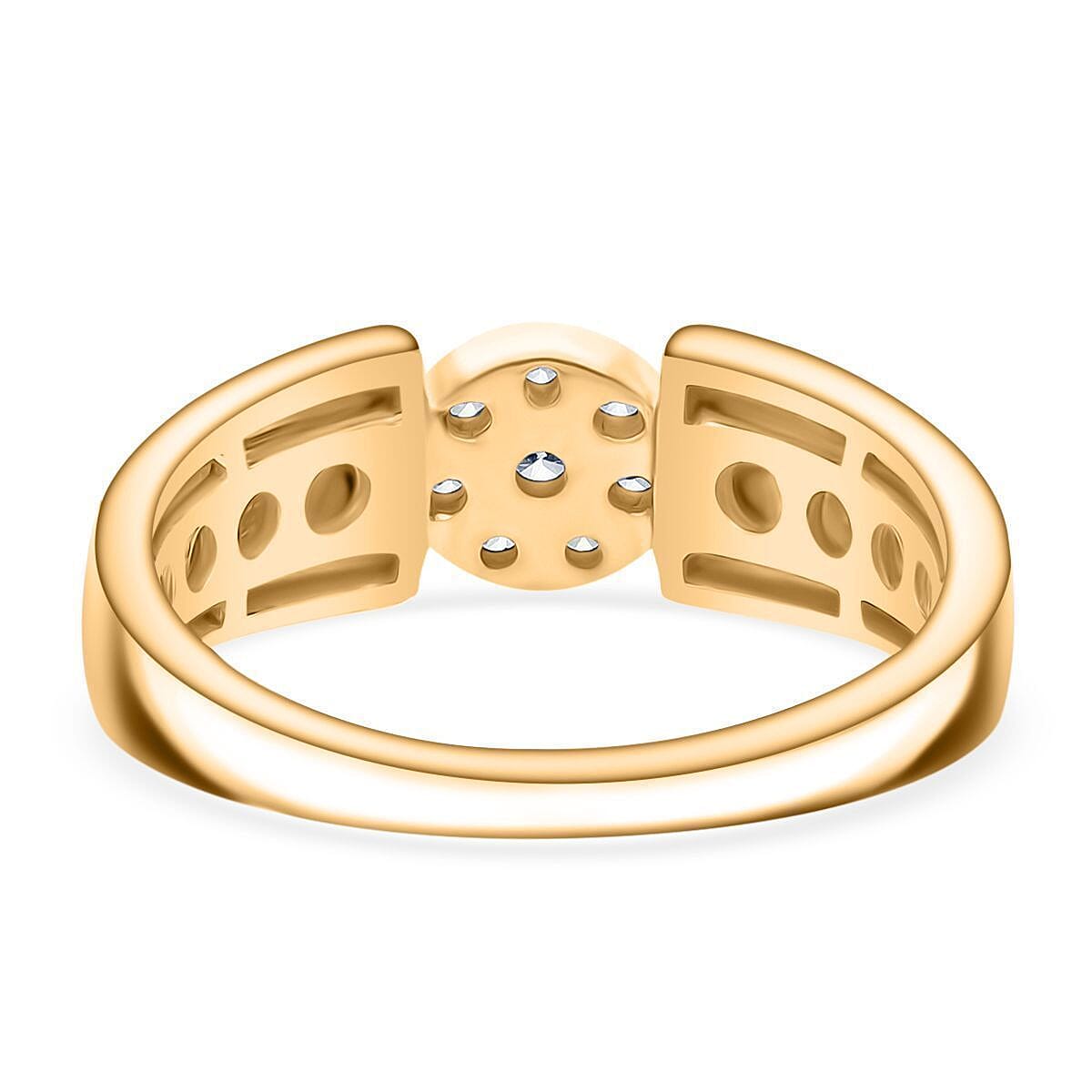 LUXURIANT Lab Grown Diamond Cluster Ring in 18K Vermeil Yellow Gold Plated Sterling Silver 0.25 Ct. (SI-GH) 8485168 5