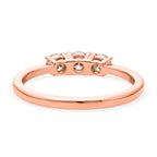 NY Close Out- SI Lab Grown Champagne Diamond Ring in 18K Vermeil Rose Gold Plated Sterling Silver 0.50 Ct.
