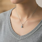Luxuriant  Lab Grown Green Diamond (VS) Pendant in Rhodium Overlay Sterling Silver 1.00 Ct.
