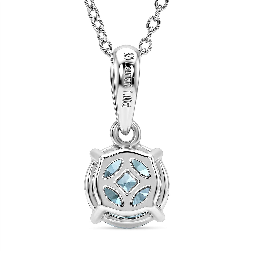 Luxuriant  Lab Grown Green Diamond (VS) Pendant in Rhodium Overlay Sterling Silver 1.00 Ct.