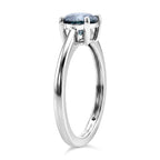 Luxuriant - Lab Grown Green Diamond (VS) Solitaire Ring in Rhodium Overlay Sterling Silver 1.00 Ct.