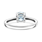 Luxuriant - Lab Grown Green Diamond (VS) Solitaire Ring in Rhodium Overlay Sterling Silver 1.00 Ct.