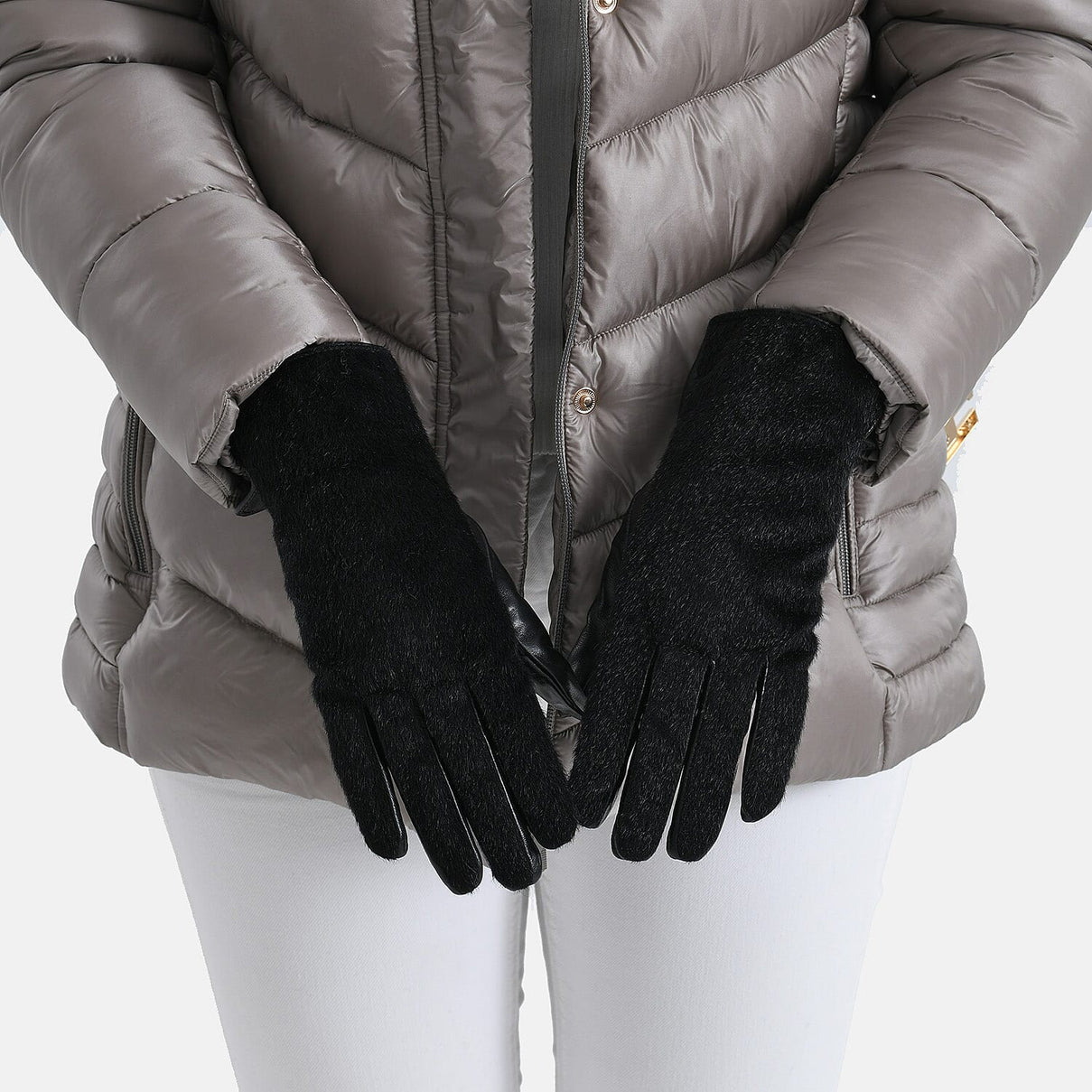 Luxurious Ladies' Black Sheepskin Gloves 8207255 3