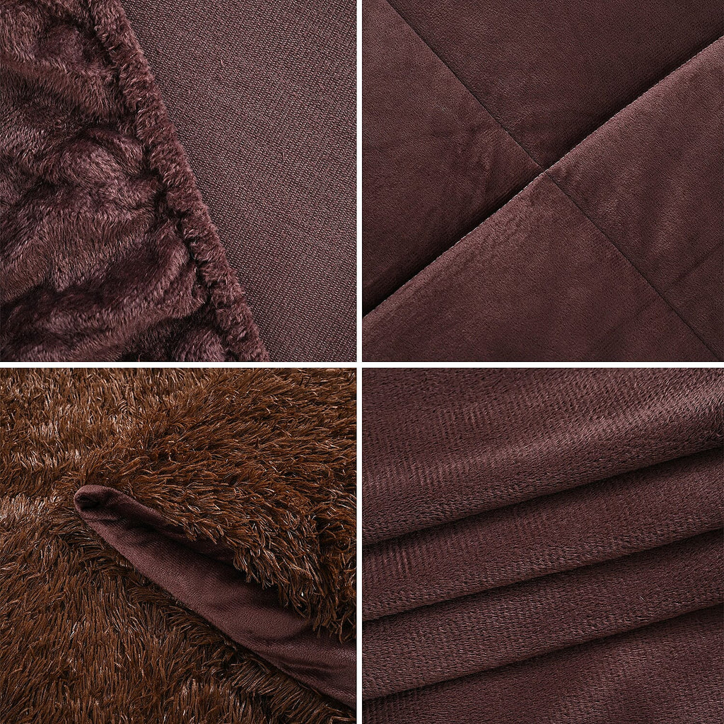 LIVMORE 6-Piece Faux Fur Comforter Set
