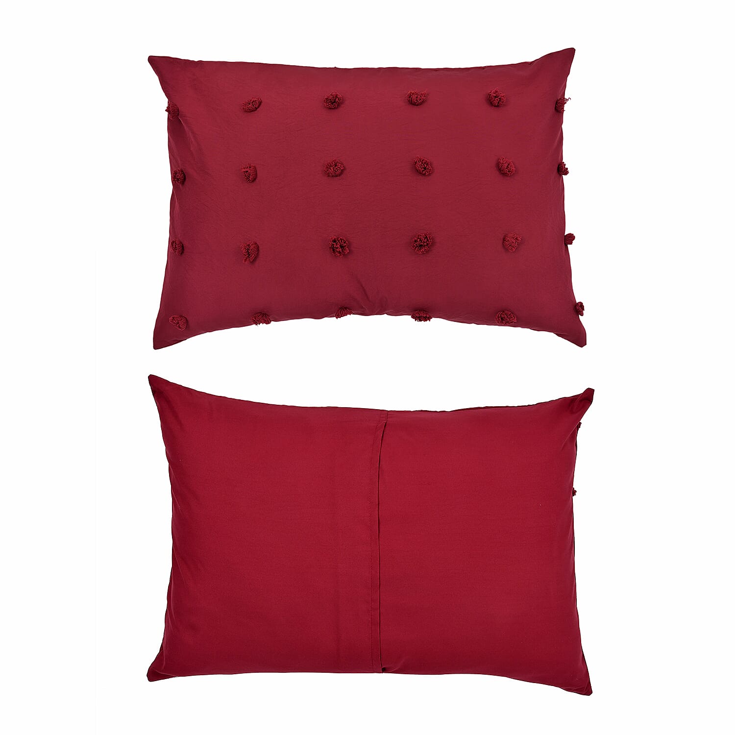 Luxury Deluxe 6 Piece Set- Comforter, Fitted Sheet, 2 Pillow Cases, Cushion Cover and Bolster Cushion Cover - Red Double 8854329 5