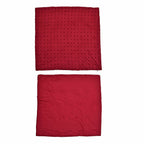 Luxury Deluxe 6 Piece Set- Comforter, Fitted Sheet, 2 Pillow Cases, Cushion Cover and Bolster Cushion Cover - Red Double