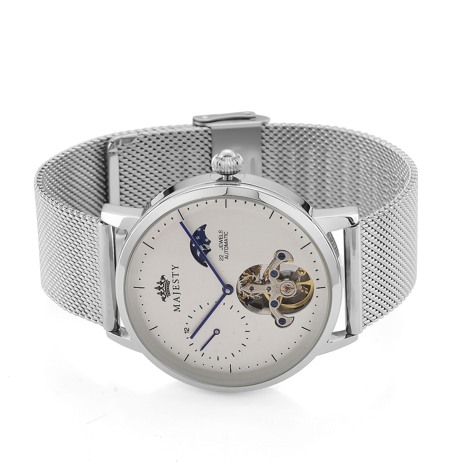 MAJESTY Multifunction LiaoCheng Automatic 3ATM WR White Dial - Silver Case Mens Watch with Silver Stainless Steel Mesh Strap 8504985 5