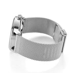 MAJESTY Multifunction LiaoCheng Automatic 3ATM WR White Dial - Silver Case Mens Watch with Silver Stainless Steel Mesh Strap