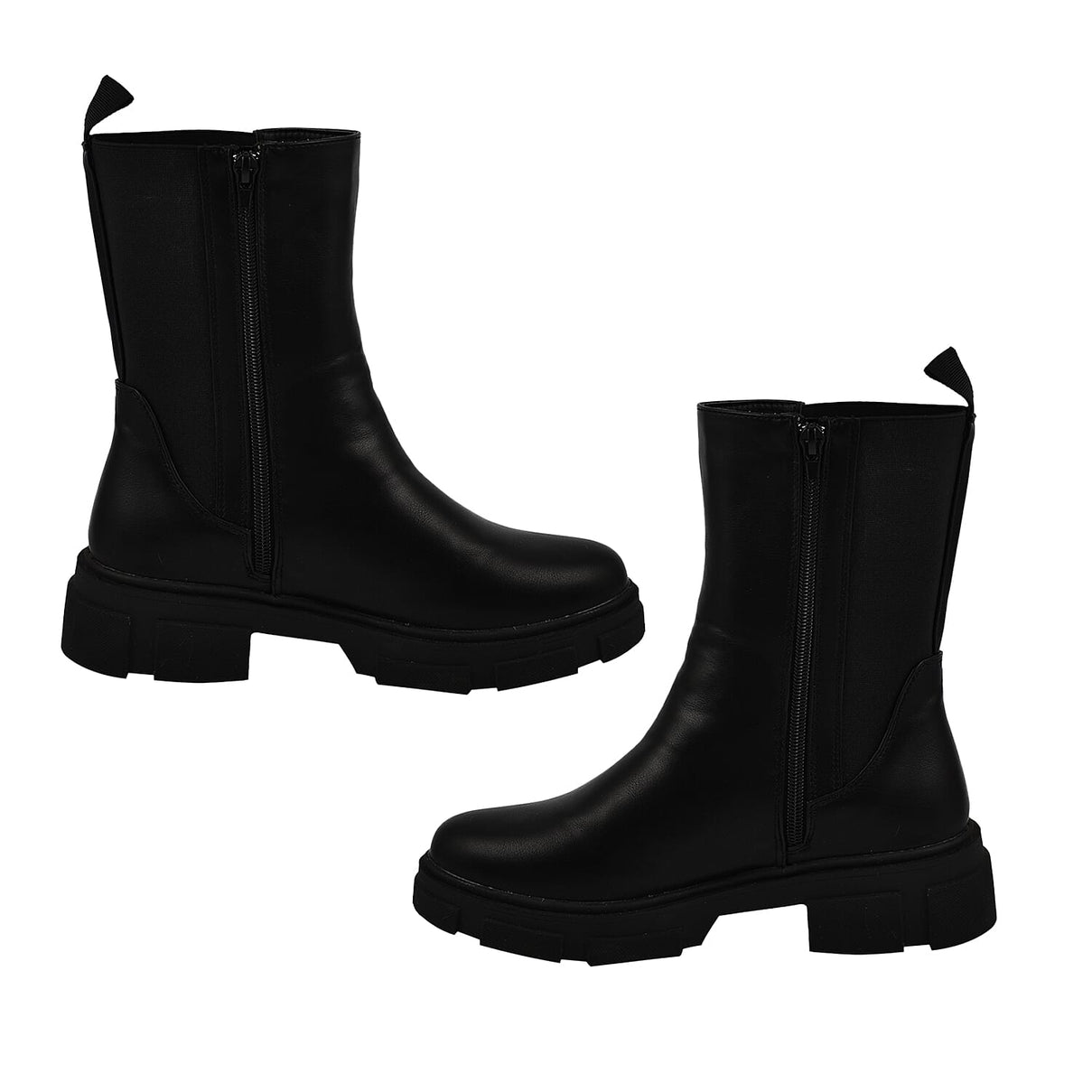 MANCHESTER CLOSEOUT Elasticated High Ankle Boots - Black 7309533 1