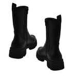 Elasticated High Ankle Boots (Size 4) - Black