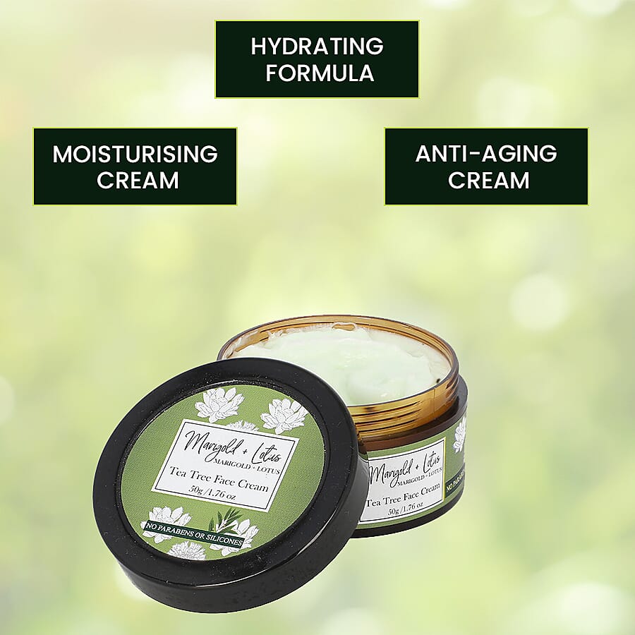MARIGOLD + LOTUS Tea Tree Face Cream - 1.76 oz 6093482 5