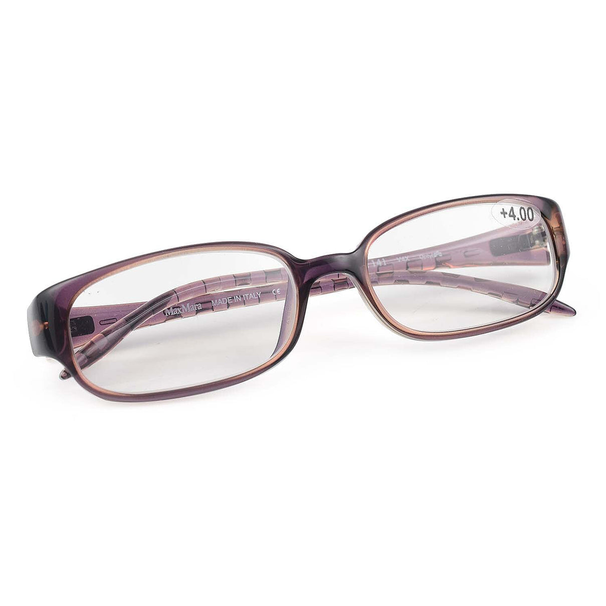 Max Mara Rectangular Readers with Decorative Temples (+4.0 Power) V32357227 4