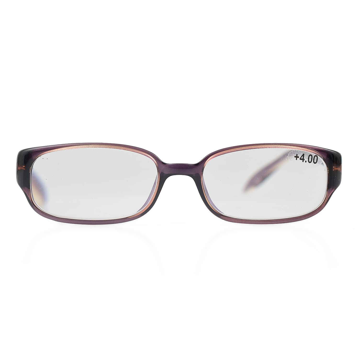 Max Mara Rectangular Readers with Decorative Temples (+4.0 Power) V32357227 0
