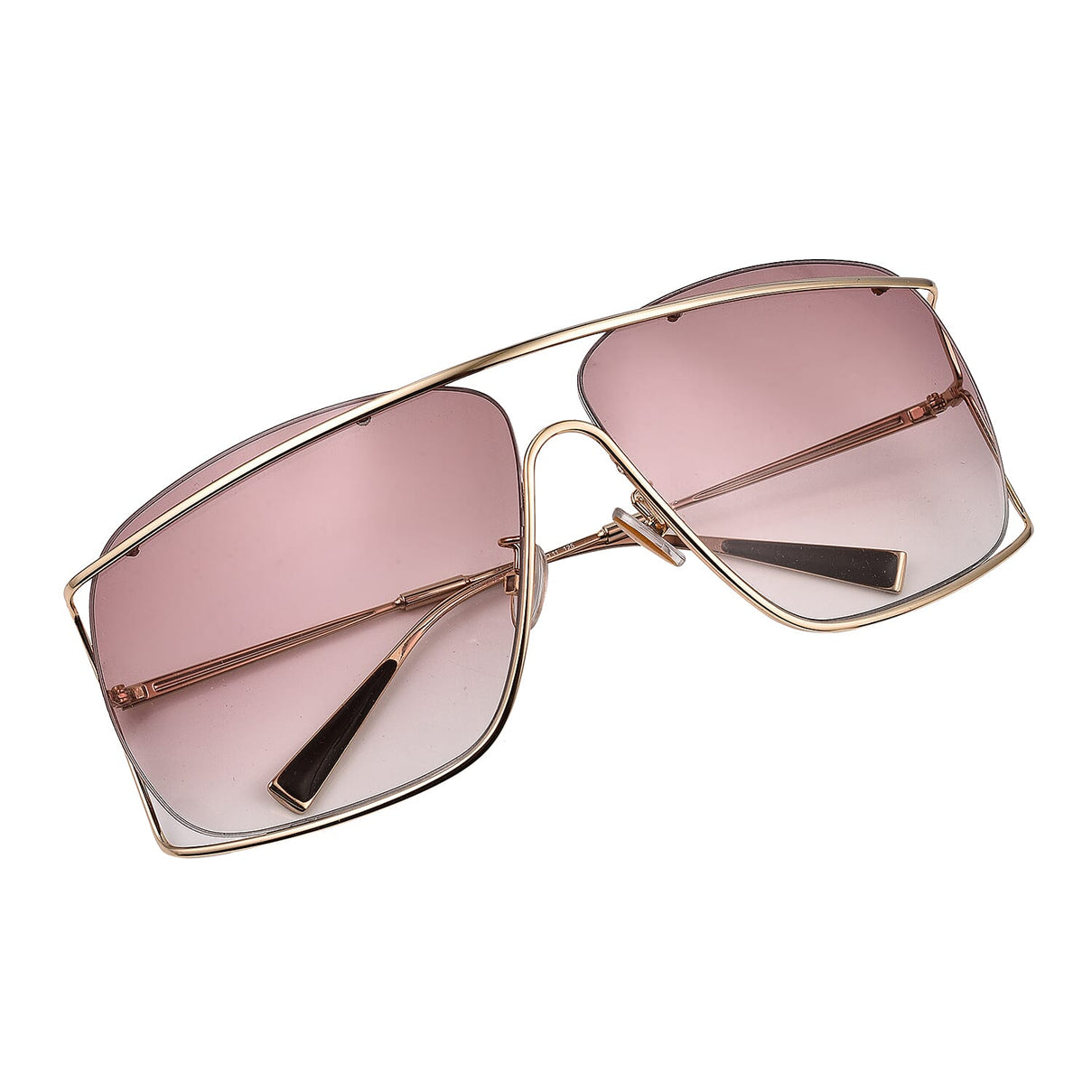 MAX MARA Unisex Gold Metal Shield Sunglasses with Brown Lenses 6254265 2