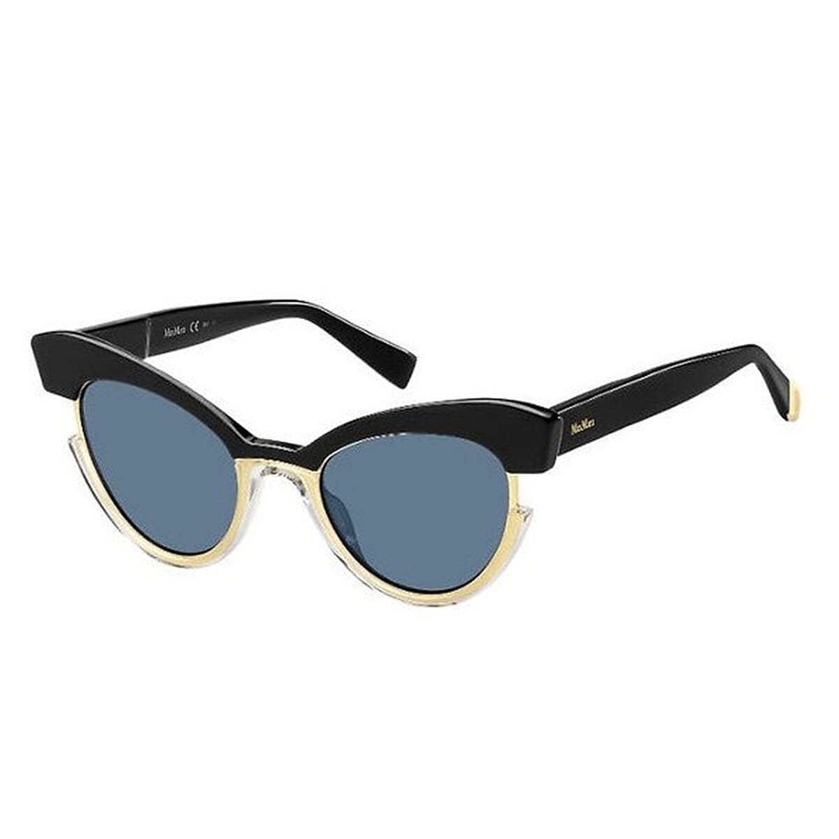 MAX MARA Women's Cat Eye Sunglasses - Black and White 8898948 0