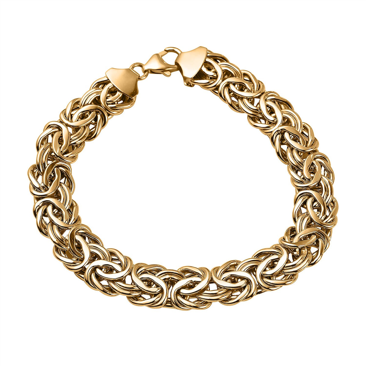 9K Yellow Gold Handmade Byzantine Bracelet (Size - 8),  Gold Wt. 14.30 Gms. 7702861 0
