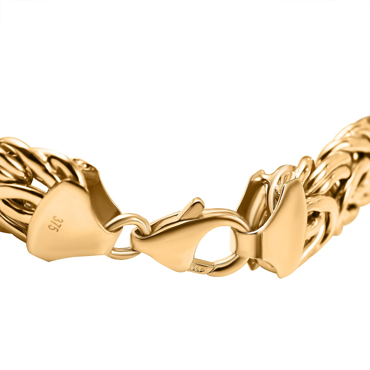 9K Yellow Gold Handmade Byzantine Bracelet (Size - 8),  Gold Wt. 14.30 Gms. 7702861 2