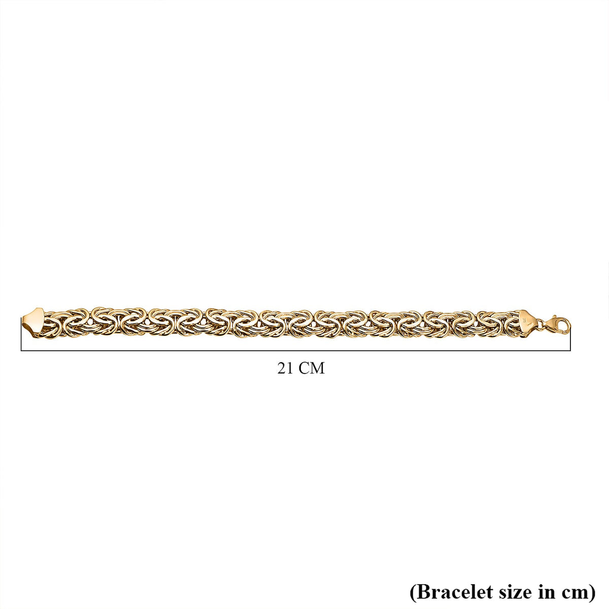 9K Yellow Gold Handmade Byzantine Bracelet (Size - 8),  Gold Wt. 14.30 Gms. 7702861 3