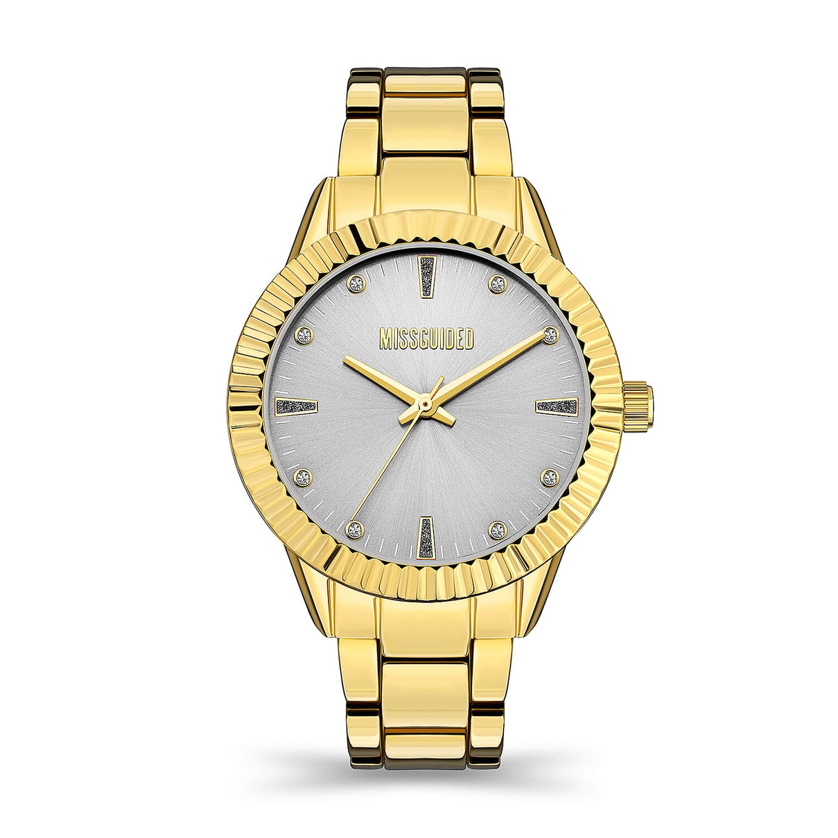 MISSGUIDED Grey Dial Watch with Yellow Gold Chain Strap 7018978 0