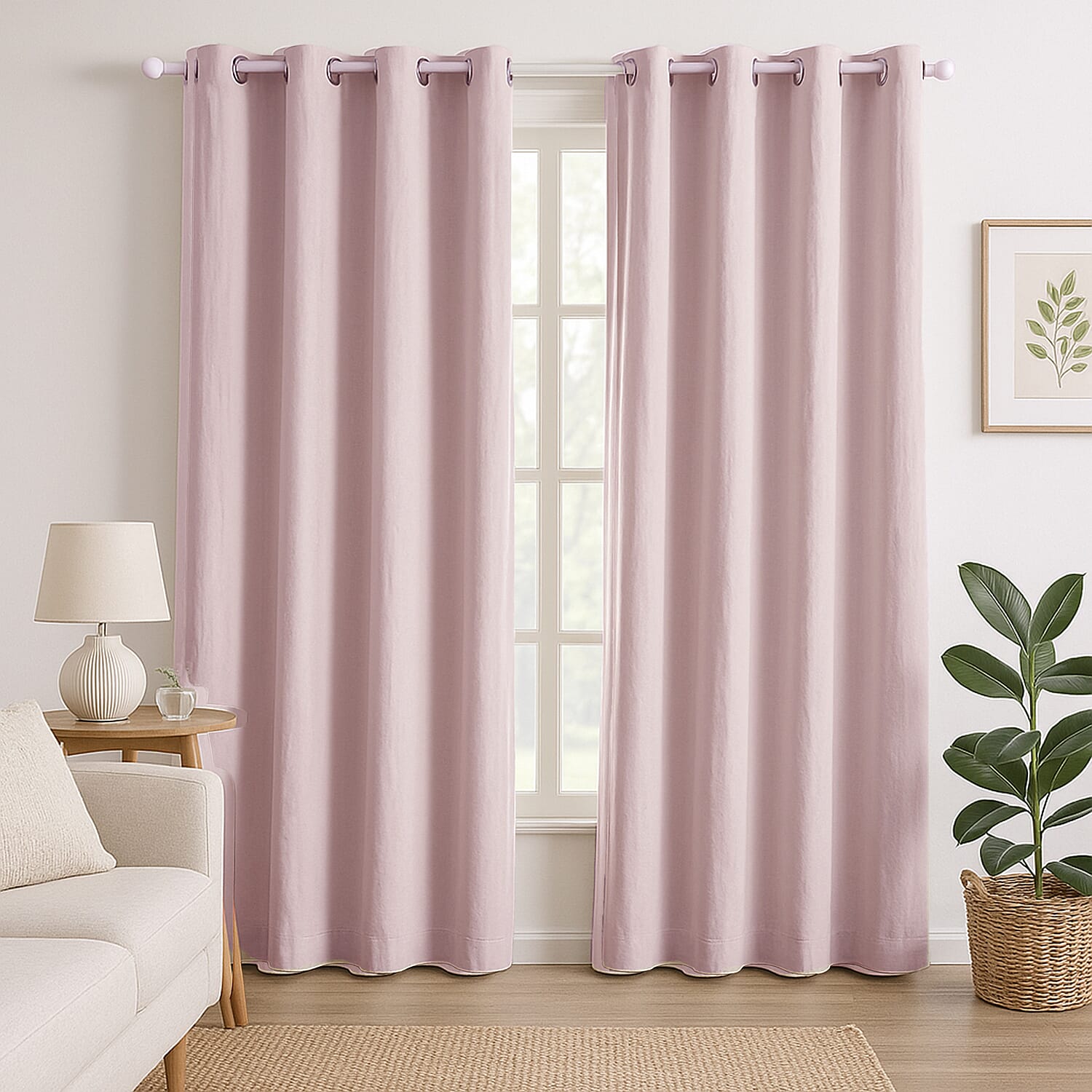 MONEY SAVER- Homesmart - Set of 2 UV Protected Heat Retaining Thermal, Blackout Curtains with Metal Eyelets (Size 240x132 Cm - 94.4 x 51.9 inches) 7488057 0