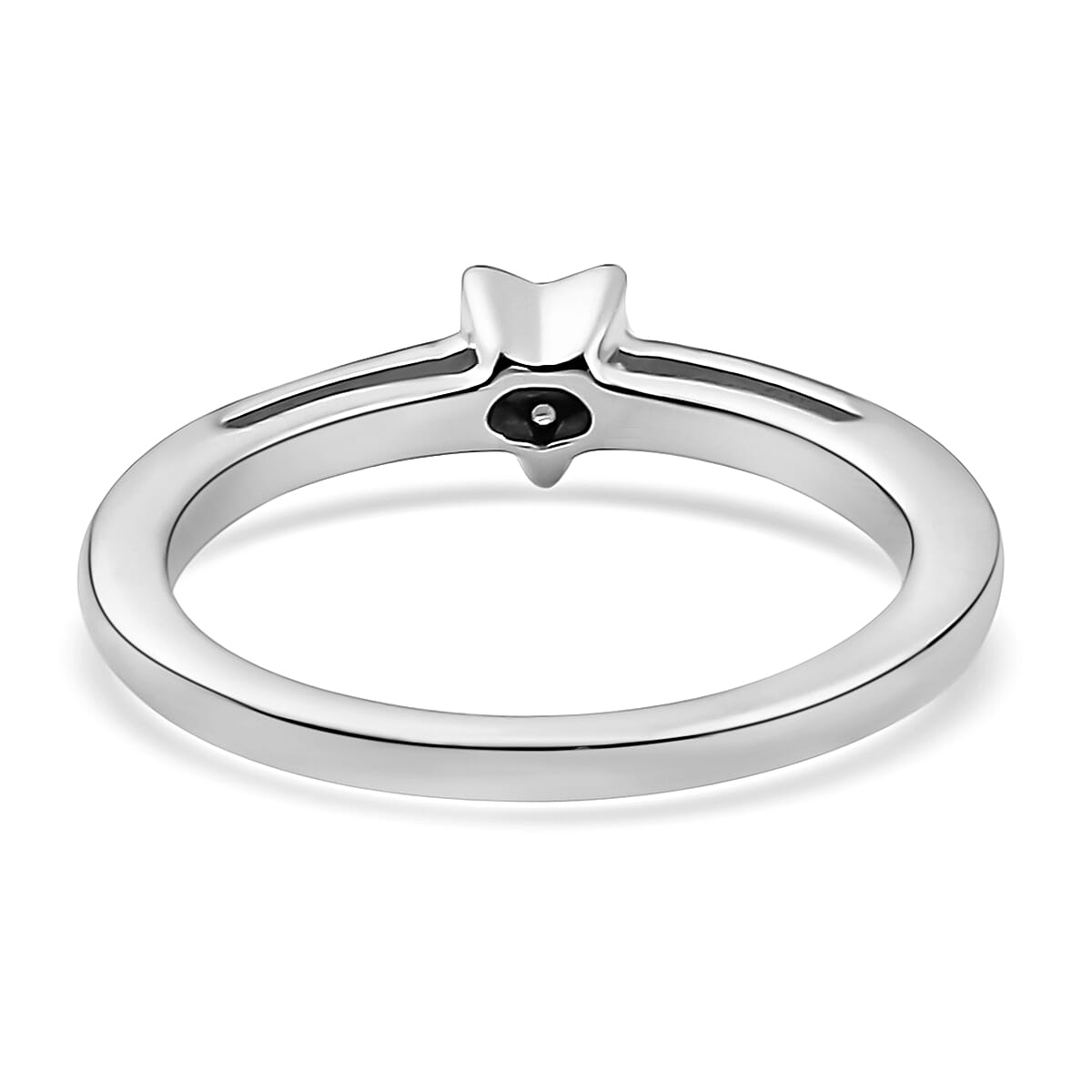 Diamond Star Stackable Ring in Sterling Silver with Platinum Plating 3573343 5