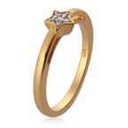 Diamond Star Stackable Ring in 14K Gold Overlay Sterling Silver