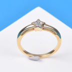 Diamond Star Stackable Ring in 14K Gold Overlay Sterling Silver
