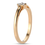 Diamond Star stackable Ring in 14K Gold Overlay Sterling Silver