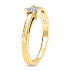 Diamond Star stackable Ring in 14K Gold Overlay Sterling Silver