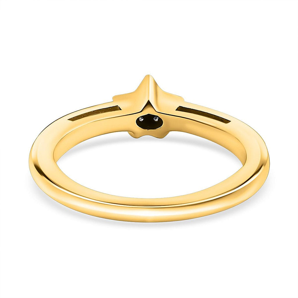 Diamond Star stackable Ring in 14K Gold Overlay Sterling Silver