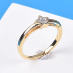 Diamond Star stackable Ring in 14K Gold Overlay Sterling Silver