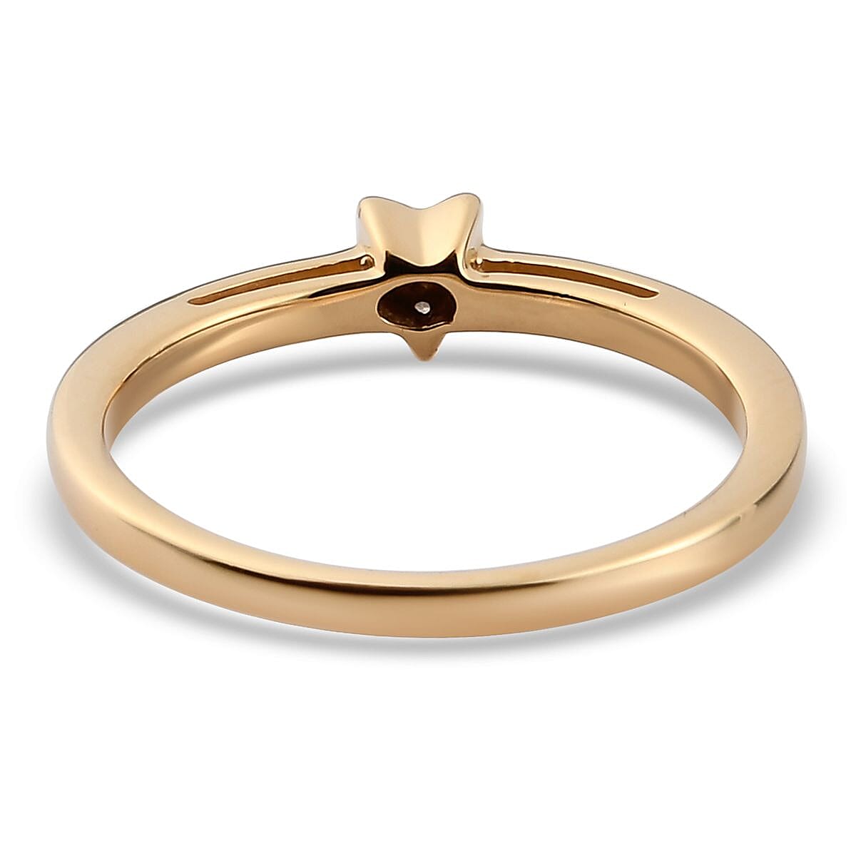 Diamond Star Stackable Ring in Sterling Silver with 18K Vermeil Yellow Gold V32550589 5