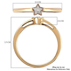 Diamond Star stackable Ring in 14K Gold Overlay Sterling Silver