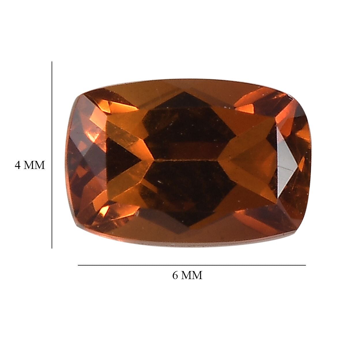 Set of 2 Madeira Citrine Loose Gemstones in Cushion Shape (6x4 mm) 7851413 5