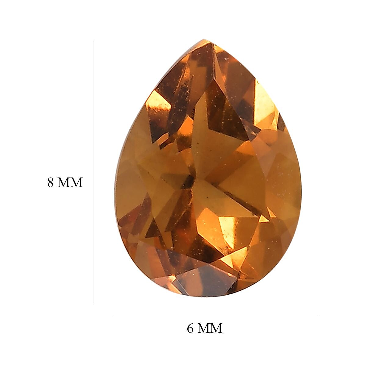 Madeira Citrine Loose Gemstone in Pear Shape (8x6 mm) 7851415 4