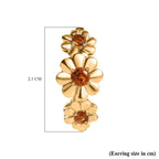 Madeira Citrine  Solitaire Stud Push Post Earring in 18K YG Vermeil Sterling Silver Silver Wt. 7 Gms