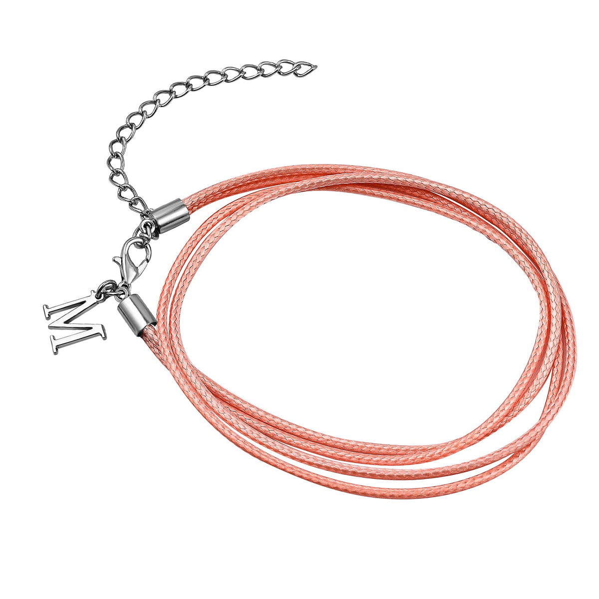 Maelle: Recognition White Stone Studded with M Charm Bracelet in Rose Gold Toned 6125084 0