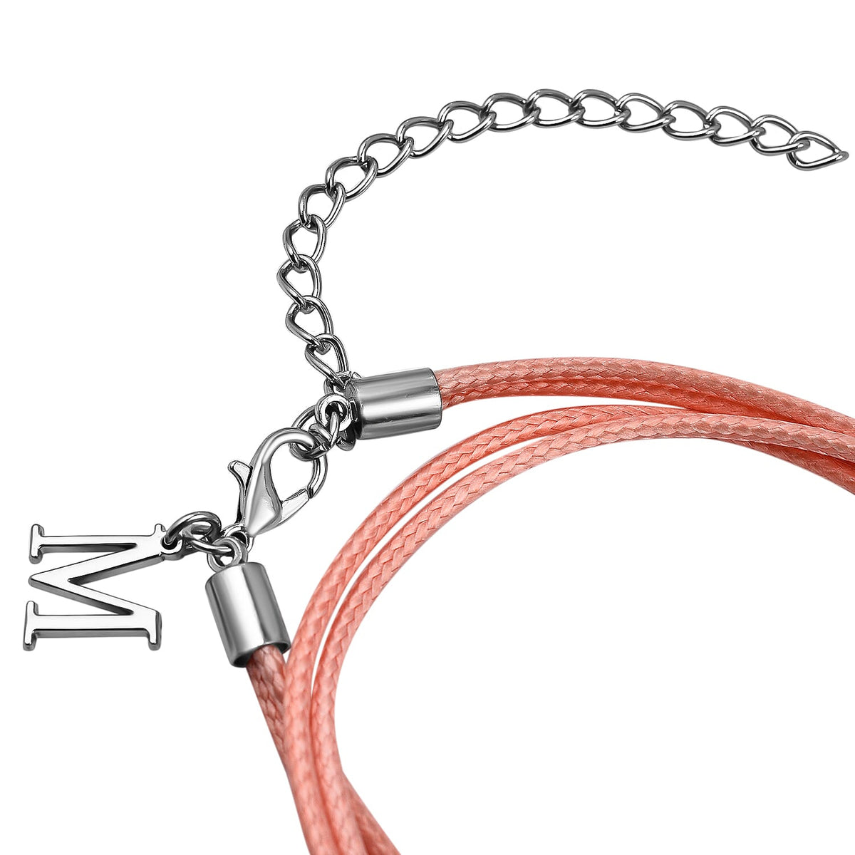 Maelle: Recognition White Stone Studded with M Charm Bracelet in Rose Gold Toned 6125084 4