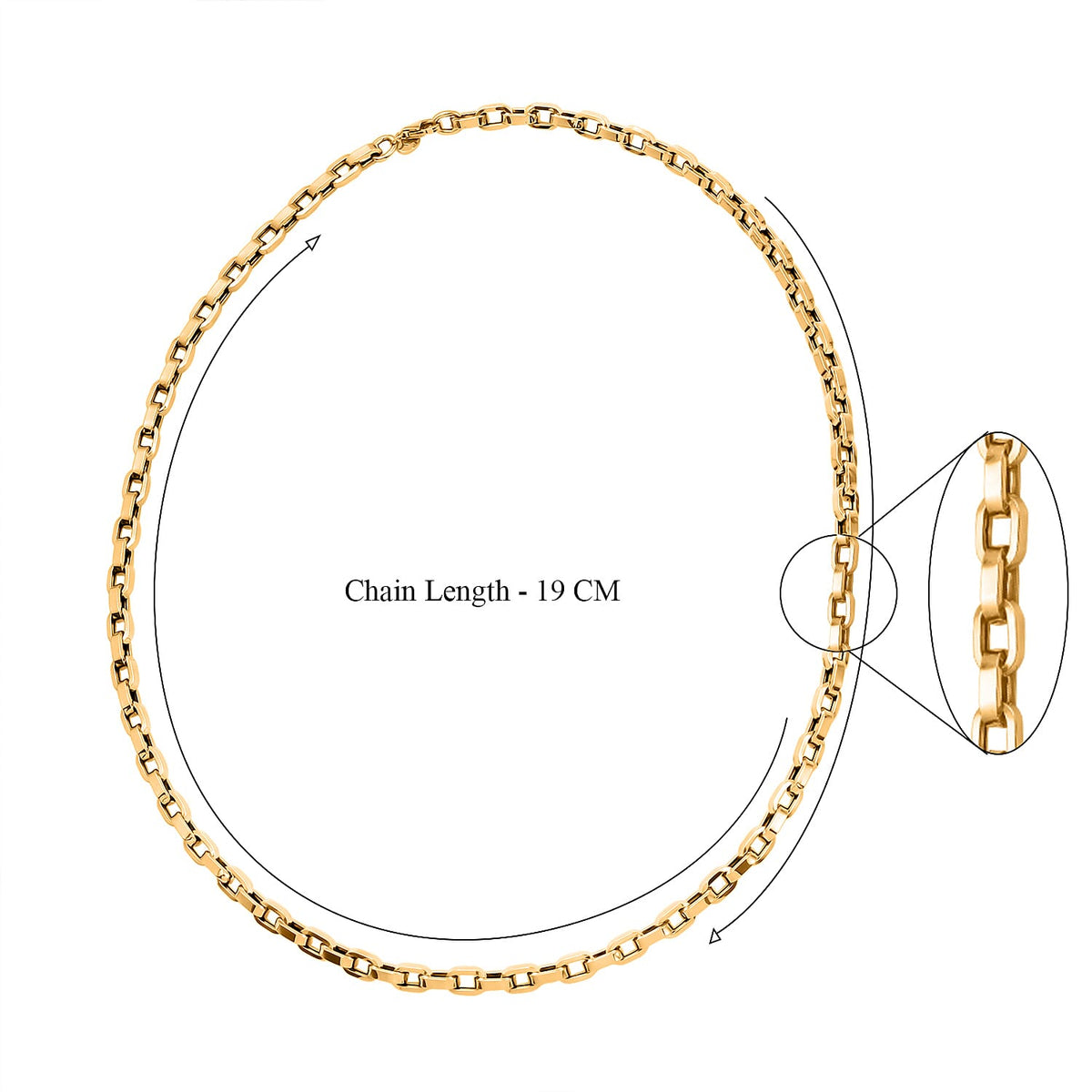 Maestro 9K Yellow Gold Mirror Grande Square Necklace (Size - 20), Gold Wt. 7.53 Gms. 7780472 5