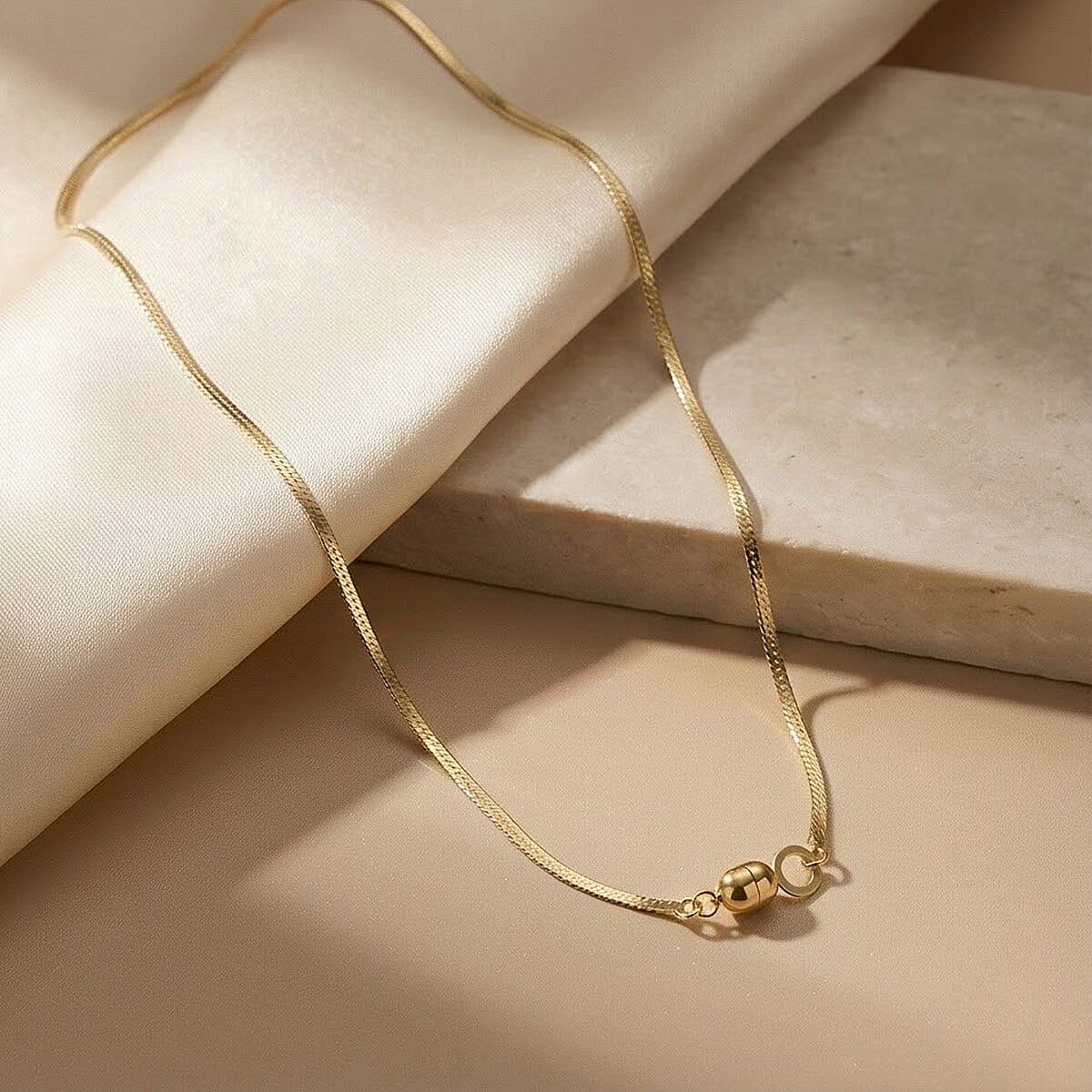 Maestro Collection - 9K Yellow Gold 1 MM Necklace with Spring Ring Clasp &amp; Magnetic Lock 18 Inch 8305306 2