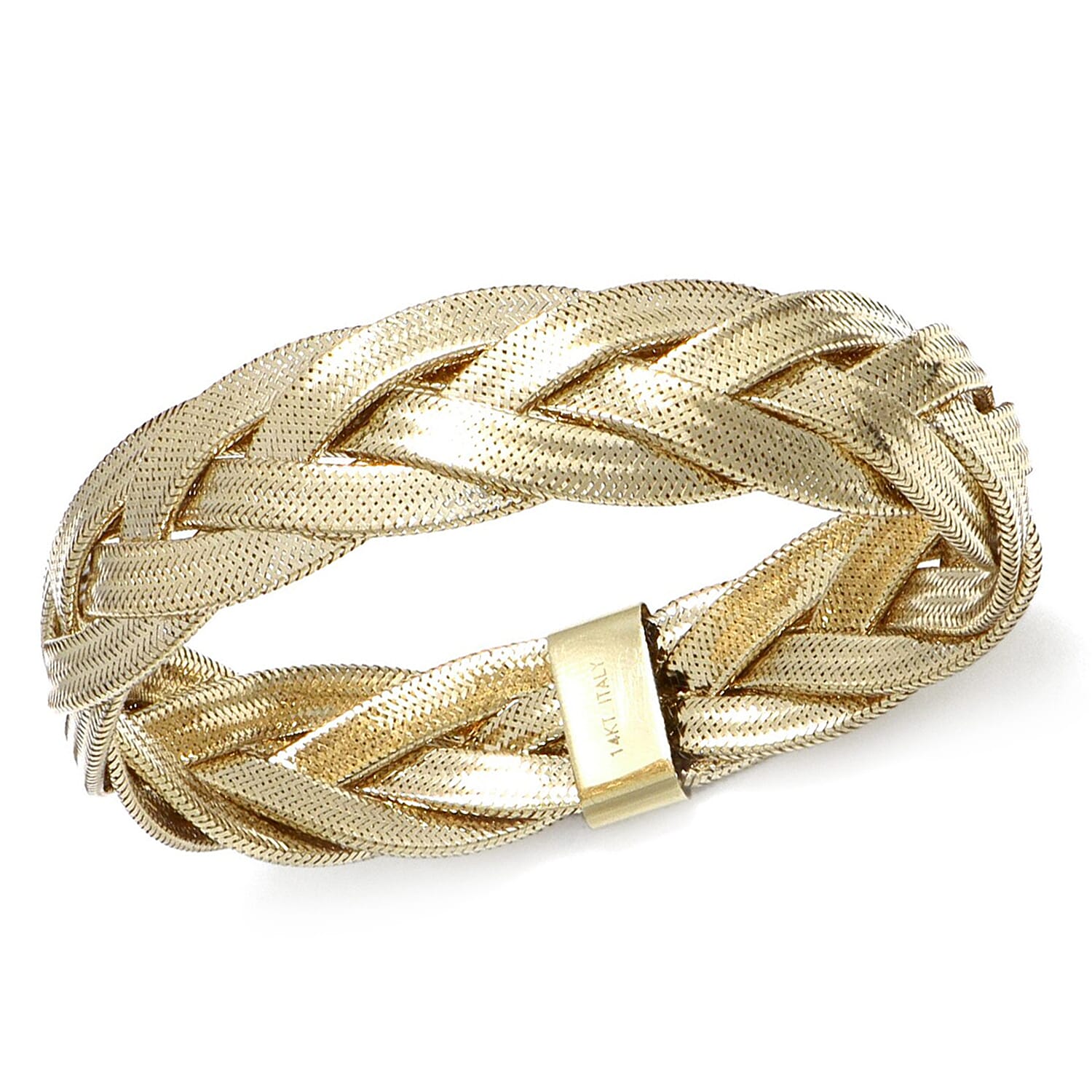 Maestro Collection - 9K Yellow Gold 15.8MM Stretchable Bangle 7.5 Inch 8319328 0