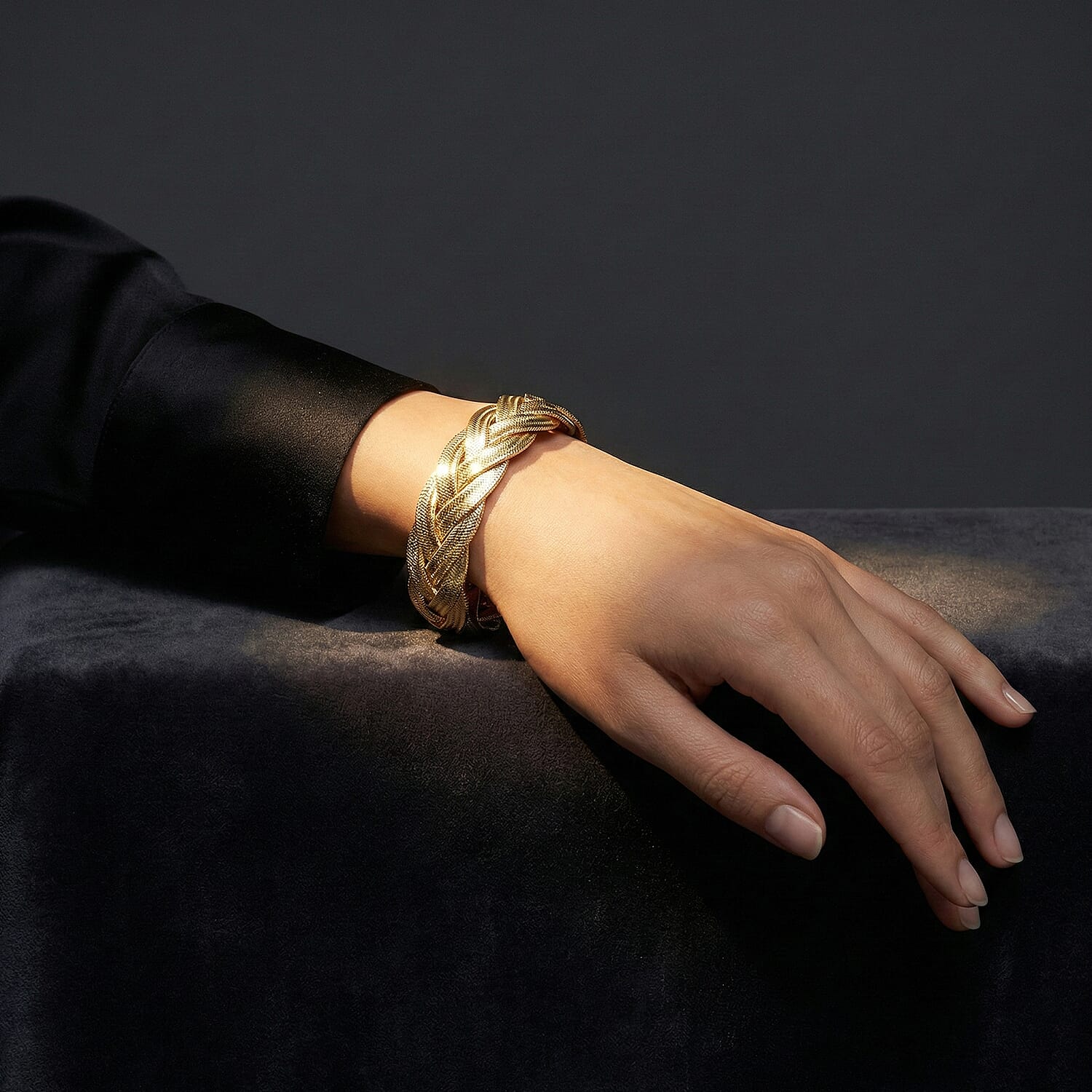 Maestro Collection - 9K Yellow Gold 15.8MM Stretchable Bangle 7.5 Inch 8319328 5