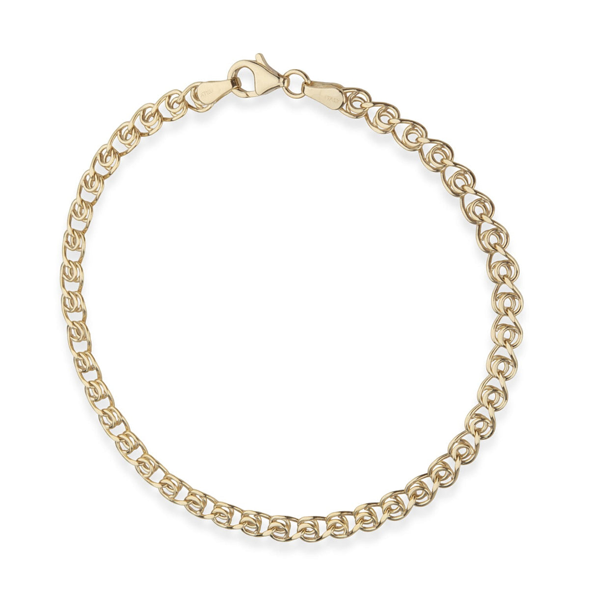 Maestro Collection - 9K Yellow Gold 3.9MM Infinity Link Bracelet with Lobster Clasp 7.5 Inch V32577115 0