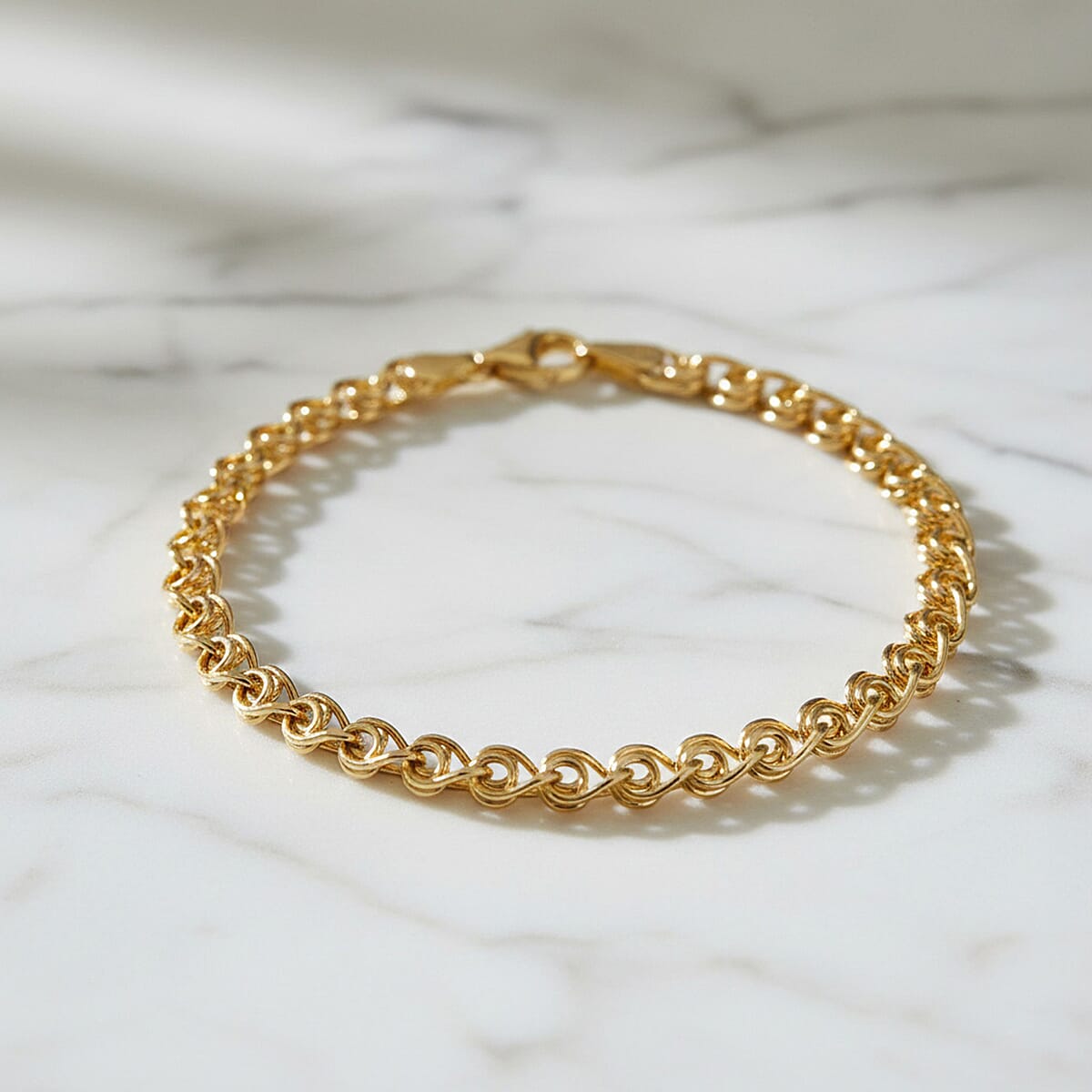 Maestro Collection - 9K Yellow Gold 3.9MM Infinity Link Bracelet with Lobster Clasp 7.5 Inch V32577115 2