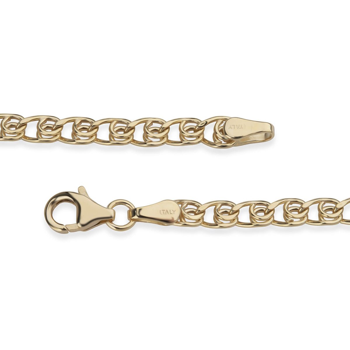 Maestro Collection - 9K Yellow Gold 3.9MM Infinity Link Bracelet with Lobster Clasp 7.5 Inch V32577115 3