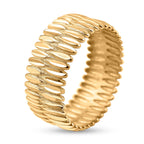 Maestro Collection - 9K Yellow Gold Drop Wide Band Ring