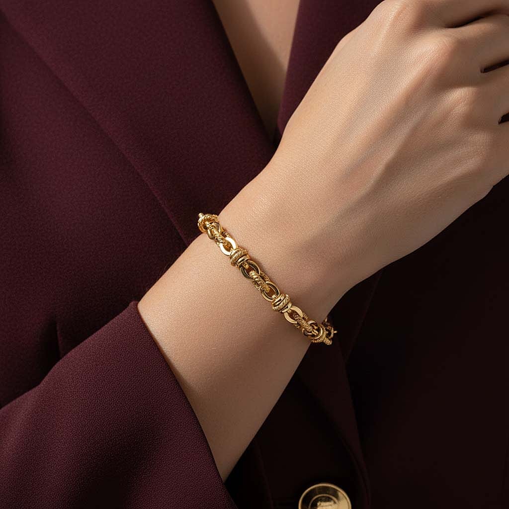 Maestro Collection -9K Yellow Gold Bracelet (Size 7.5) with Lobster Clasp 8.00 Gms. 8289066 1
