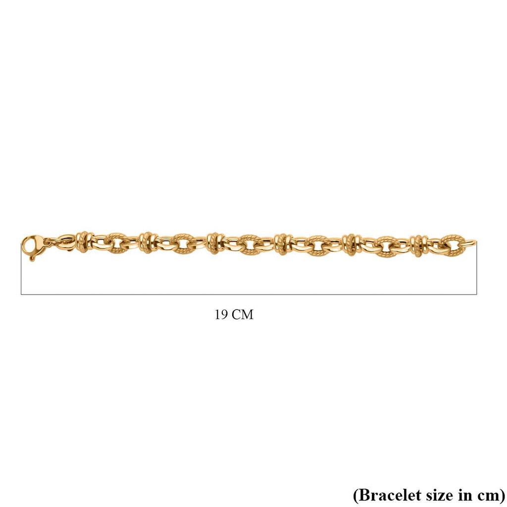 Maestro Collection -9K Yellow Gold Bracelet (Size 7.5) with Lobster Clasp 8.00 Gms.