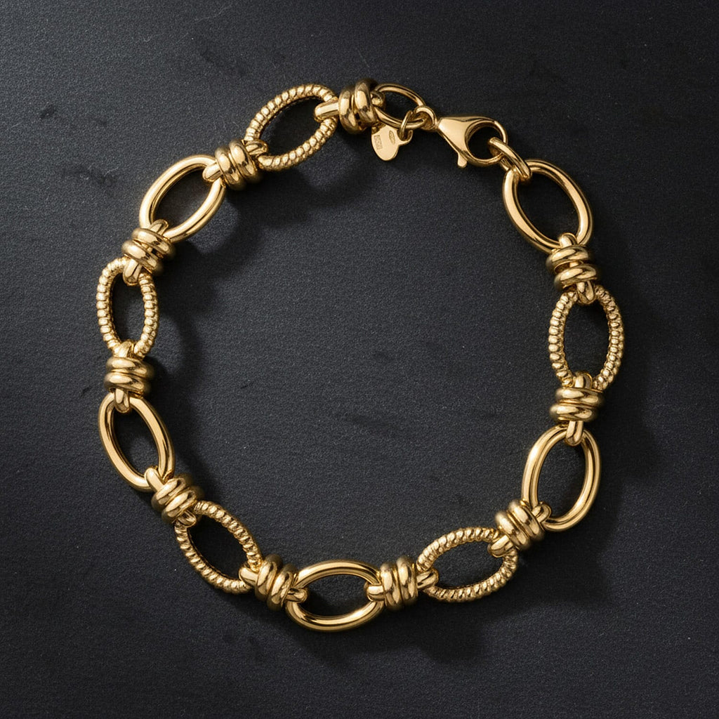 Maestro Collection - 9K Yellow Gold Bracelet (Size 7.5) with Lobster Clasp,